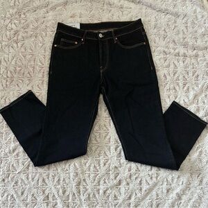 H&M Dark Blue Regular Fit Jeans with Contrast Stitching